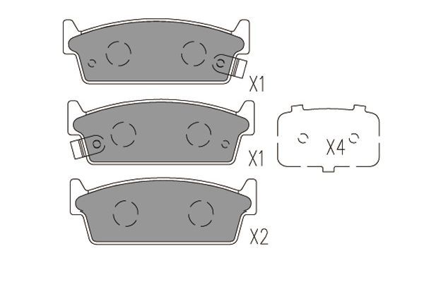 KAVO PARTS Комплект тормозных колодок, дисковый тормоз KBP-6601